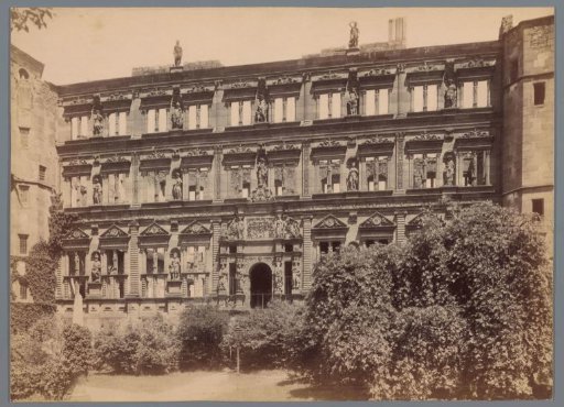 Facade of Heidelberg Castle, bordering the courtyard