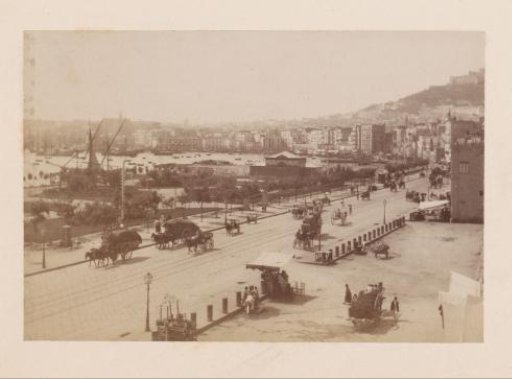 View of the Villa del Popolo and the Via Nuova in Naples, Italy