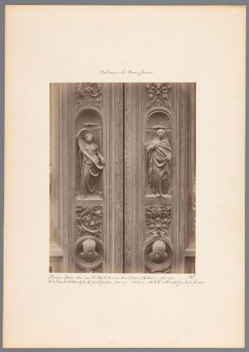 Part of the bronze door of the Baptistery in Florence