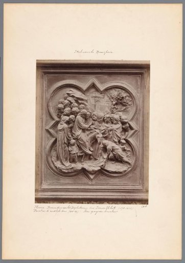 Panel from the bronze doors of the Baptistery in Florence, depicting Christ on the way to Jerusalem