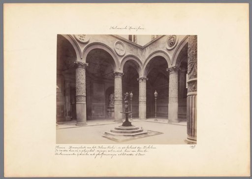 Courtyard with fountain of the Palazzo Vecchio in Florence