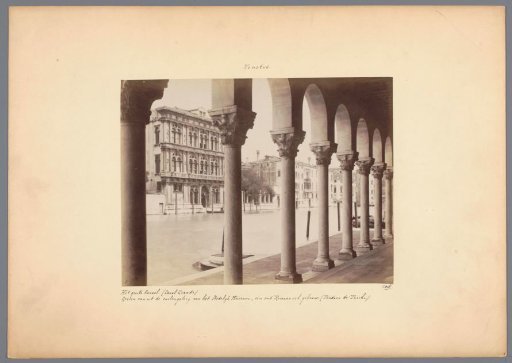 View of the Grand Canal from the colonnade of the Fondaco dei Turchi in Venice