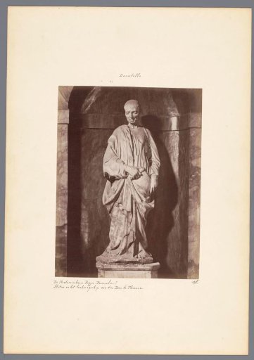 Sculpture of the presumed state secretary Poggio Bracciolini by Donatello at the Cathedral in Florence