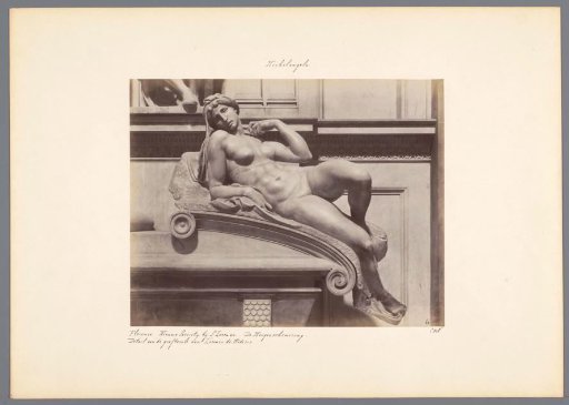 Personification of Twilight on the tomb of Lorenzo de' Medici by Michelangelo in the Medici Chapels in Florence