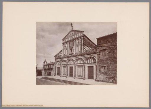 Facade of San Miniato al Monte in Florence, Italy