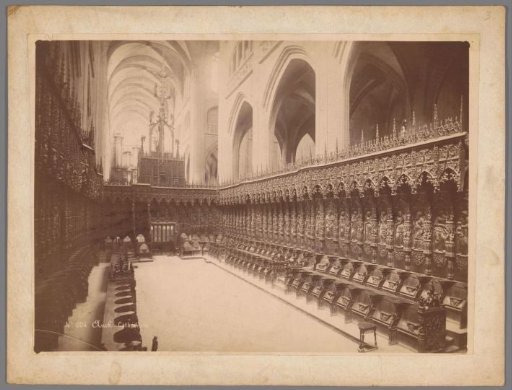 Interior of Auch Cathedral, with a view of the choir stalls