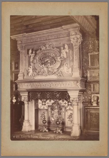 Fireplace in the Salon Biencourt in the Château d'Azay-le-Rideau
