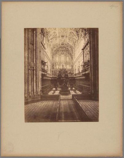 Interior of the Mezquita at Córdoba, with a view of the choir