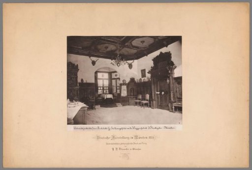 Display of a living room designed by G. Seidl in the Bayerisches Nationalmuseum at Munich