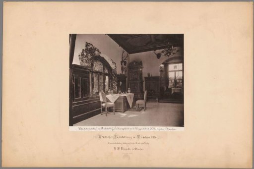 Display of a living room designed by G. Seidl in the Bayerisches Nationalmuseum at Munich