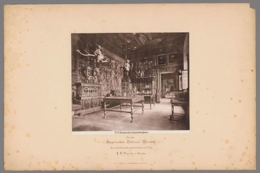 Arrangement of Renaissance art objects in the Bayerisches Nationalmuseum in Munich