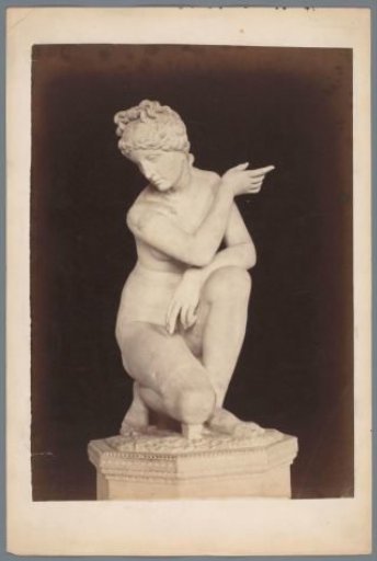 Statue of a kneeling Venus in the Vatican Museums in Vatican City