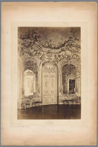 Interior of the dining room in the Amalienburg in Munich