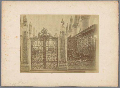 Copper choir screen in the Great Church in Dordrecht