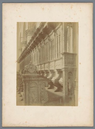 Choir stalls in the Great Church in Dordrecht, seen from the side