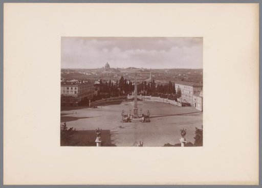 View of the Piazza del Popolo and Rome from the Pincio Hill, Italy