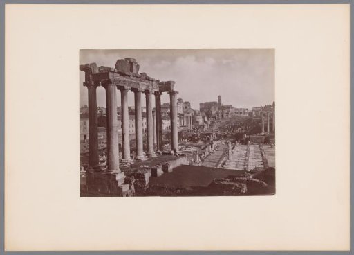 Roman Forum with the Temple of Saturn in Rome, Italy