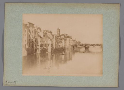 View of the Ponte Santa Trinita over the river Arno in Florence, Italy