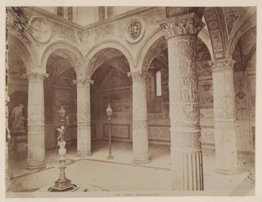 Courtyard of the Palazzo Vecchio in Florence, Italy