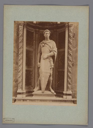 Sculpture of Saint George after Donatello in the Orsanmichele in Florence, Italy