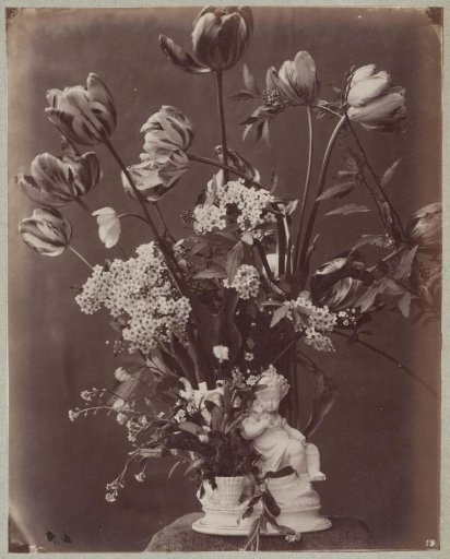 Flower Study in a Vase with a Child Figure