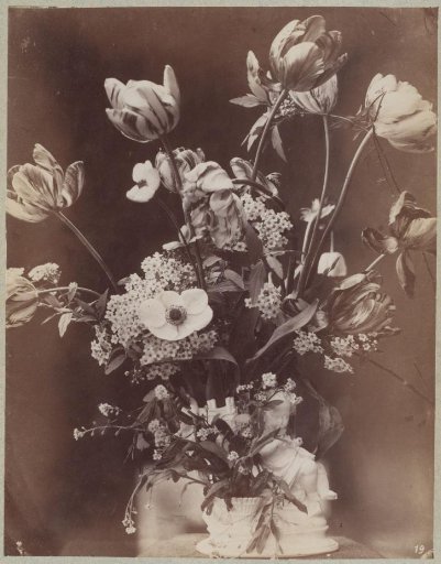 Flower Study in a Vase with a Child Figure