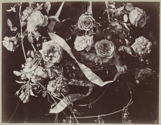 Flower Study with Basket and Ribbons