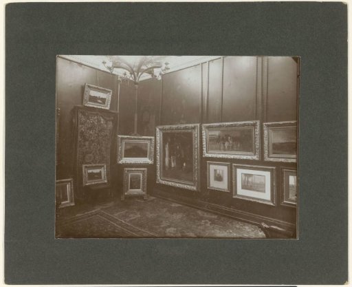 Interior with paintings, possibly a museum