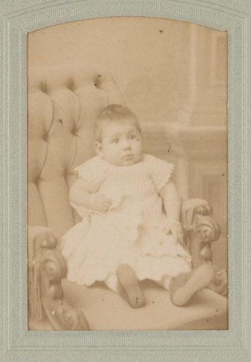 Portrait of a baby on a chair