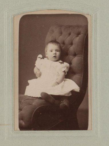 Portrait of a baby on a chair