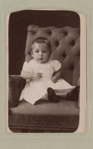 Portrait of a baby on a chair