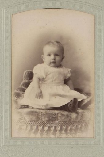 Portrait of a baby on a chair