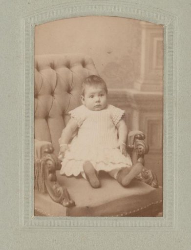 Portrait of a baby on a chair