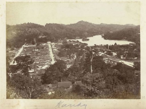View Over the City of Kandy, Seen from an Elevated Part