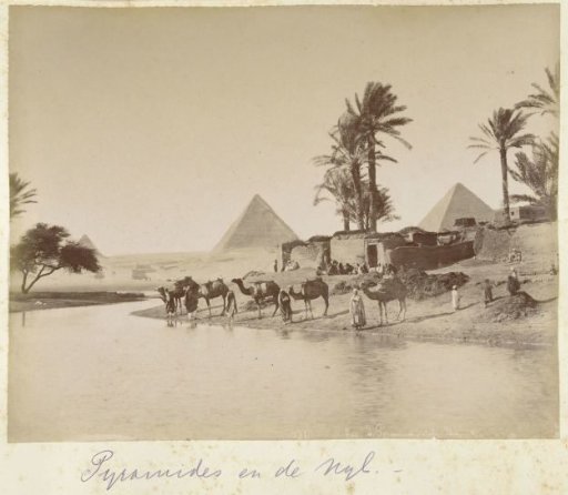 Resting caravan on the bank of the Nile