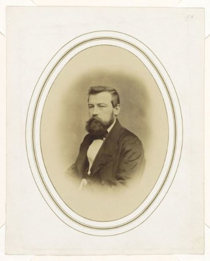 Portrait of an unknown man with moustache and beard, designated as F. Chur, Freemason