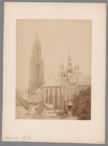 View of the Basilica of Saint Servatius and the Saint John's Church in Maastricht