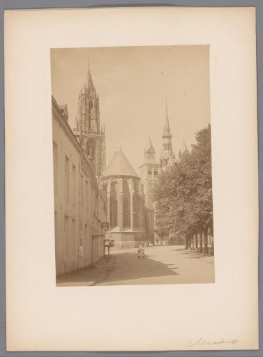 View of the Basilica of Saint Servatius and the Saint John's Church in Maastricht