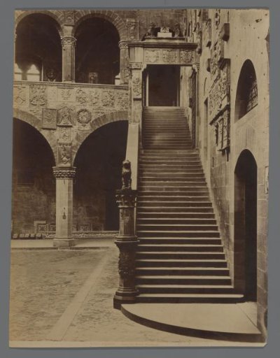 Staircase of the National Museum, Florence, Italy