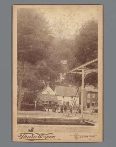 View of Caestert Castle and the Lock of Klein-Ternaaien in the Liège-Maastricht Canal near the Dutch Border