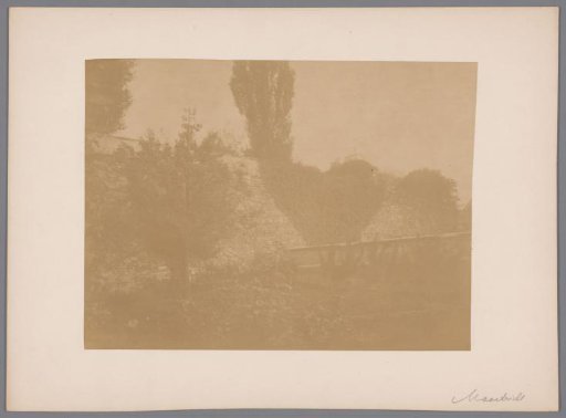 View of the Old Rampart Wall in the Garden of the Sisters under the Arches in Maastricht