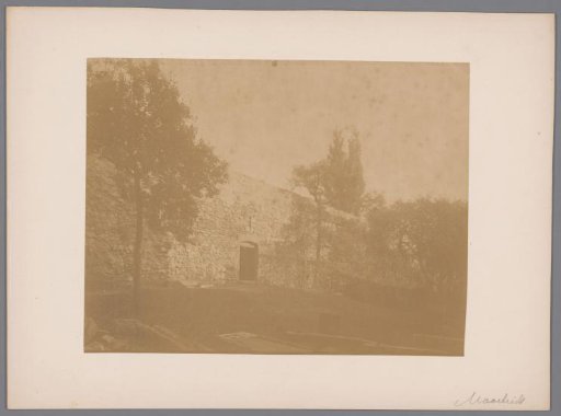 View of the Old Rampart Wall in the Garden of the Sisters under the Arches in Maastricht
