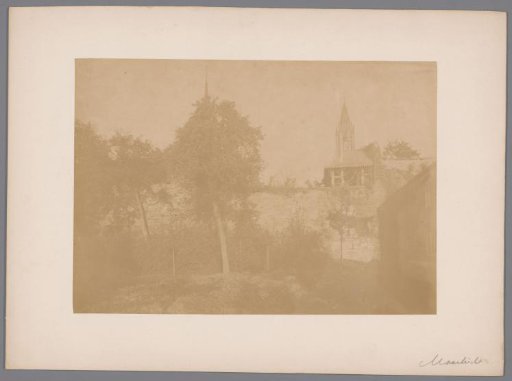 View of the Old Rampart Wall in the Garden of the Sisters under the Arches in Maastricht