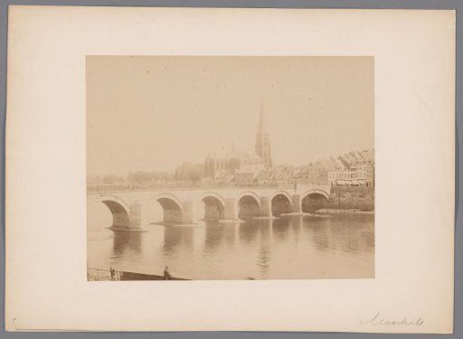 View of the Maas Bridge to Wijk seen from Maastricht