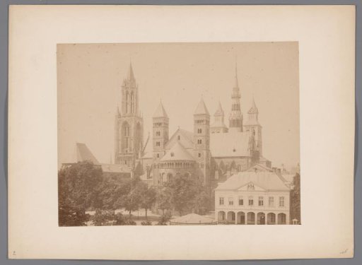 View of the St. Servatius Basilica and the St. John's Church in Maastricht