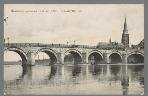 Maas Bridge, built 1280 to 1298. Maastricht
