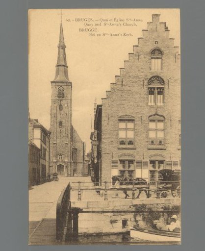 Bruges. Quay and St. Anna's Church