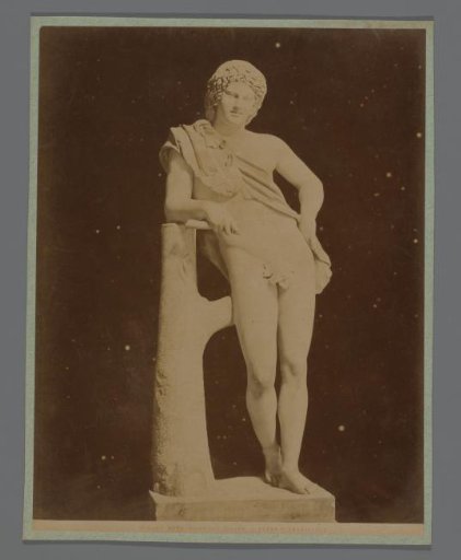 Sculpture of the Resting Satyr after Praxiteles in the Capitoline Museums, Rome, Italy