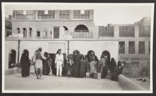 Water tank from which Arab women draw water in Bushire, Persia