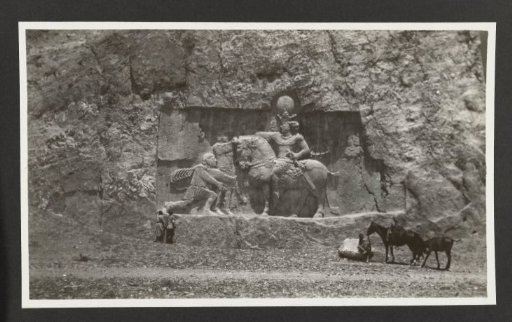 Bas-relief of the Roman Emperor Valerianus in a rock at Naks-i-Rustam, Persia